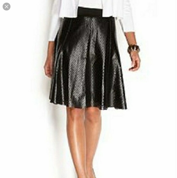 Alfani "vegan" leather eyelet skirt - Picture 1 of 7